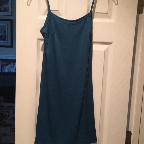 Teal Lace Burnout overlay Sheath Dress - Picture 4 of 6